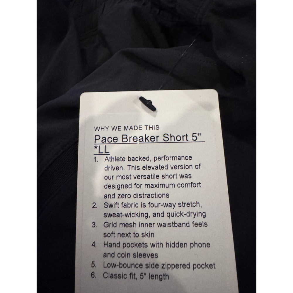 Lululemon Mens Pace Breaker Short 5" LL Black Hawaii Edition New LM7B31S - Picture 3 of 3